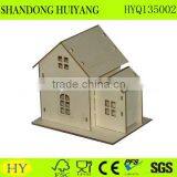 Unfinished Popular FSC Craft Wooden House thumbnail-1