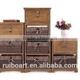 Multi PP Drawer Paulownia Storage Cabinet thumbnail-1