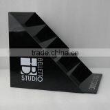 Custom 5 Tier Black Perspex Organic Glass Acrylic Displays and Shelf thumbnail-5