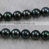 Wholesale 13-14mm Peacock Green Genuine Tahitian Pearl Strands thumbnail-3