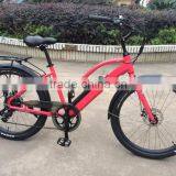 26 Inch Brushless Hub Electric Bicycle Lithium Battery Powered Electric Beach Cruiser Bike for Lady thumbnail-4