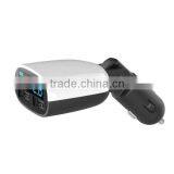 3.4A Dual USB Ports LED Display Swing Head Design Car Charger thumbnail-2