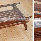 Home Furniture Tempered Glass High Quality Wooden Coffee Table thumbnail-2