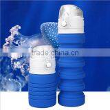 UCHOME TOP Hot Sale Outdoor 100% Food Grade Travel Foldable Collapsible Silicone Water Bottle thumbnail-3