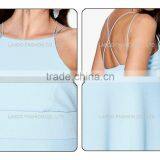 2016 New Arrival Beautiful Lady Designer Solid Color One-piece Short Dress Stitching Designs thumbnail-6