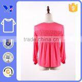 180G T/R Plain Hangs Well Pleated Placket Ruching Back OL Open Fashional Coat thumbnail-2