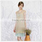 Customized 2014 Top Quality New Design Digital Printing 100% Silk Chiffon Dresses thumbnail-1