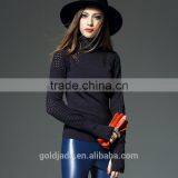 100% Cashmere Knitting Women Turtleneck Pullover Sweater Sweet Bottoming Shirt thumbnail-4