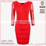 Fashion Latest Trendy Red Short Tight Sexy Girls in Tight Dresses thumbnail-1