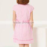 2017 Summer New Children's Cotton School Girl Belted Plaid Dress thumbnail-5