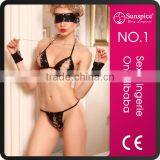 Plus Size Sexy Fetish Women Set Corset Leather Bondage Mask thumbnail-1