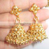 GOLD PLATED TEMPLE DESIGN Necklace RAMLEELA EARRING Set thumbnail-5