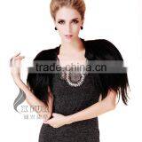 CX-B-19 Hot Sale Fashion Lady Women Mongolian Lamb Fur Shawl For Evening Dress thumbnail-2