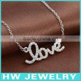 Micro Pave 925 Silver Pendant Necklace thumbnail-1