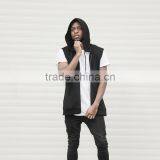 New Men Thin Hip Hop Sleeveless Vest Hoodie Men Outdwear Sports Hooded Vest With Zipper Casual Vest Coat thumbnail-6