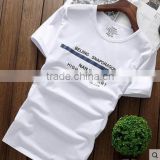 Summer, the new men's cultivate one's morality short sleeve T-shirt printing round collar letters