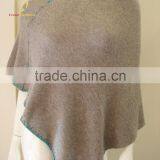 Women Handmade Ribbed Cashmere Poncho Shawl Sale thumbnail-3