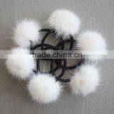 Myfur Luxury Customized Genuine Mink Fur Pompom Hair Band Accessory Wholesale thumbnail-5