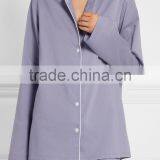 High Quality Soft Shirt and Shorts Pajamas Set With Buttons Fastening and Ribbon Through Waist thumbnail-2