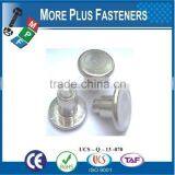 Made in Taiwan Brass Stainless Steel Solid Black Phosphate Shoulder Rivet thumbnail-1