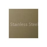 Bathroom Metal Decoration Plate, Ti-coating Colored Hairline Stainless Steel Sheet