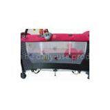 Big Blue Portable Baby Playpen With Mat Foldable Moving Bed