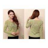 Elegant Long Sleeve Womens Casual Sweaters in Cowl Neck , Cable Knit Sweater For Girls thumbnail-1
