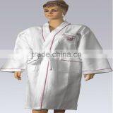 Wholesales Hotel White Cotton Waffle Bathrobe thumbnail-5