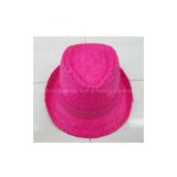 Fashion straw fedora hat