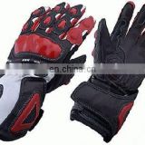 Leather Motorbike Gloves , Motorcycle Racer Gloves , Racer Wears