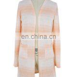 Yarn Dyed Long Knitted Young Lady Cardigan Youth Clothing