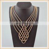 new designs metal necklace trim designs for lady dress decoration