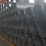 Rolled corrugated steel pipe