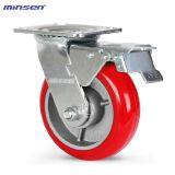 Minsen 72 Heavy-Duty Biaxial Round Face Iron Core Polyurethane PU Wheel