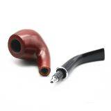 150mm Length Wooden Resin Short Tobacco Pipe With Big Red Round Head for Smoking thumbnail-5