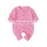 RTS Infant Toddler Newborn Knitted Sweater Romper Long Sleeve Outfit Baby Sweater Romper thumbnail-1