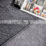 Comfortable Gray Color 100%cotton Velvet Embossed Quilt Bedspread /bedding Sheets Set 3d thumbnail-2