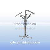 Metal Four Arms Display Garment Rack With Four Wheels