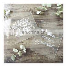 New Design Clear Acrylic DIY Blank Sign Board Table Sign Stand Wedding Invitation Card thumbnail-5