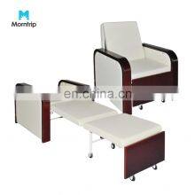 Factory Supply Price Wooden Hospital Reclining Luxurious Attendant Chair Attendant Chair Dialysis Chair With Wheels thumbnail-4