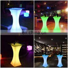 Gold Stainless Steel Light up Cup Shaped Led Bar Cocktail Table Led Chairs Bar Tables Bar Stools Nightclub Furniture thumbnail-3