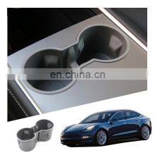 2022 New Design Automotive Parts Car Accessories Interior Center Console Grey Upgraded Cup Holder Card Slot For Tesla Model 3/Y thumbnail-2