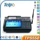 TPS550 With Camera, 1D/2D Barcode Scanner, Finger Print Scanner Nfc Touch Screen Cheap Android Pos System With Printer