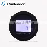 LCD digital round hour meter & counter for agricultural andgarden equipment air compressor broken sticks machine lawn mower