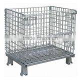Foldable Steel Pallet Basket Container/grocery Shelves Containers