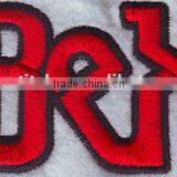 China local made embroidery letters patches products iron on leather.