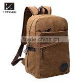 China Shop Custom Canvas Laptop Backpacks Khaiki Canvas Bags High Quality