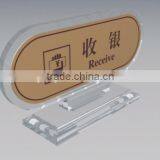 High Quality Clear Acrylic Free Standing Notice Board Stand