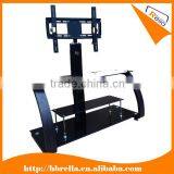 Simple Black Tempered Glass TV Stand thumbnail-1