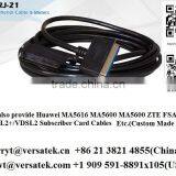 RJ-21 50-pin Male to 24xRJ11 Male Breakout Cable, Huawei 32 Port, 64 Port Cables etc.; Contact: sherry@versatek.cn